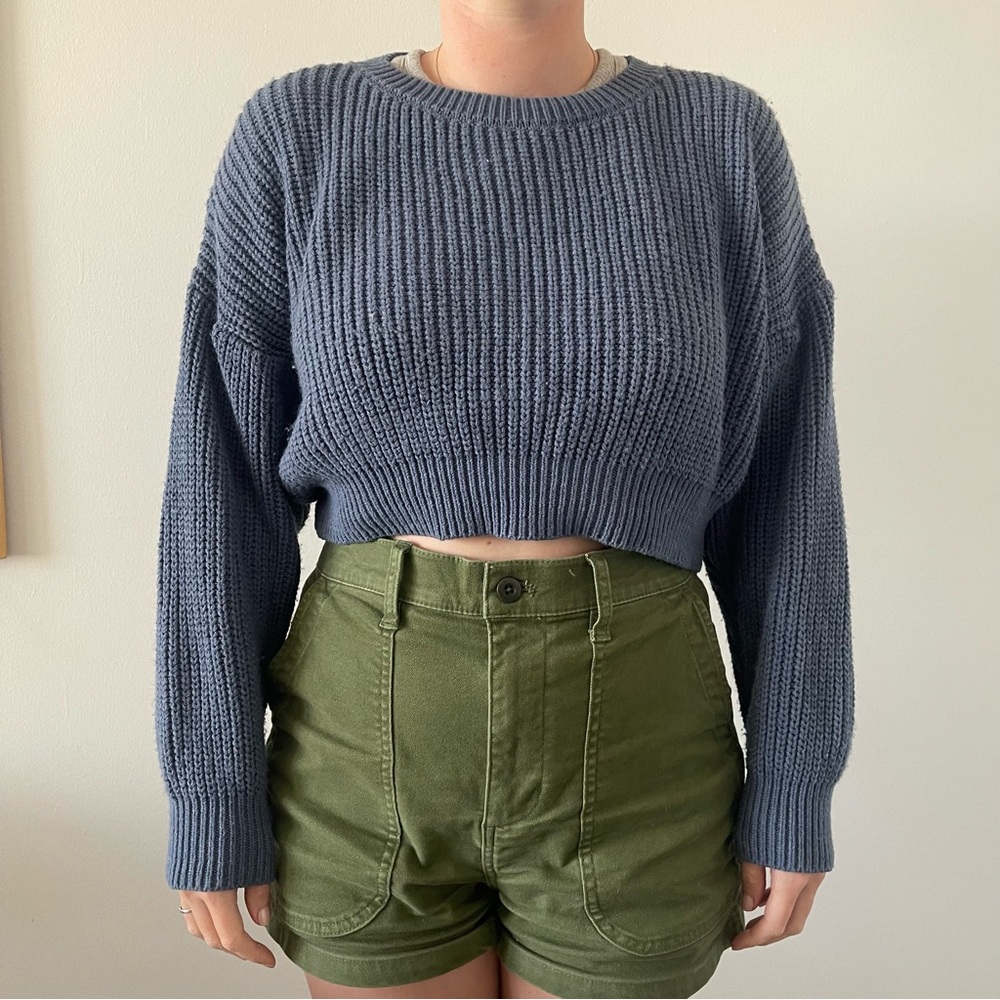 Urban Outfitters blue cropped sweater